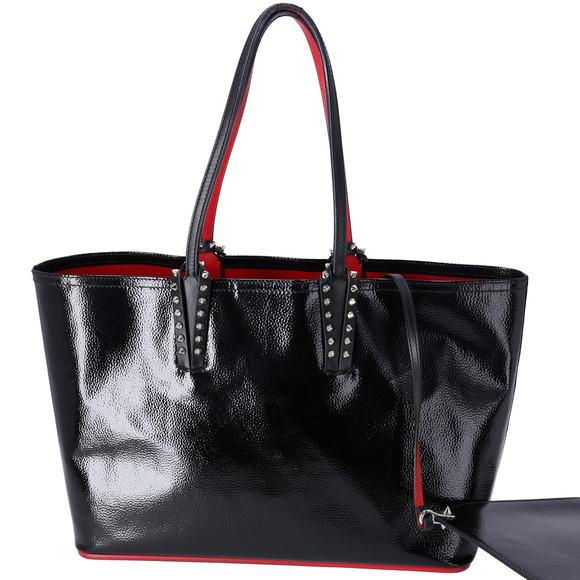 Christian Louboutin Cabata Small Tote Bag 1185006 Black Patent Leather - Picture 3 of 9